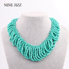 NINEJIZZ Bohemian Necklaces For Women Jewelry Handwoven Collier Long Tassel Beads Choker Statement Necklace Bracelet Set