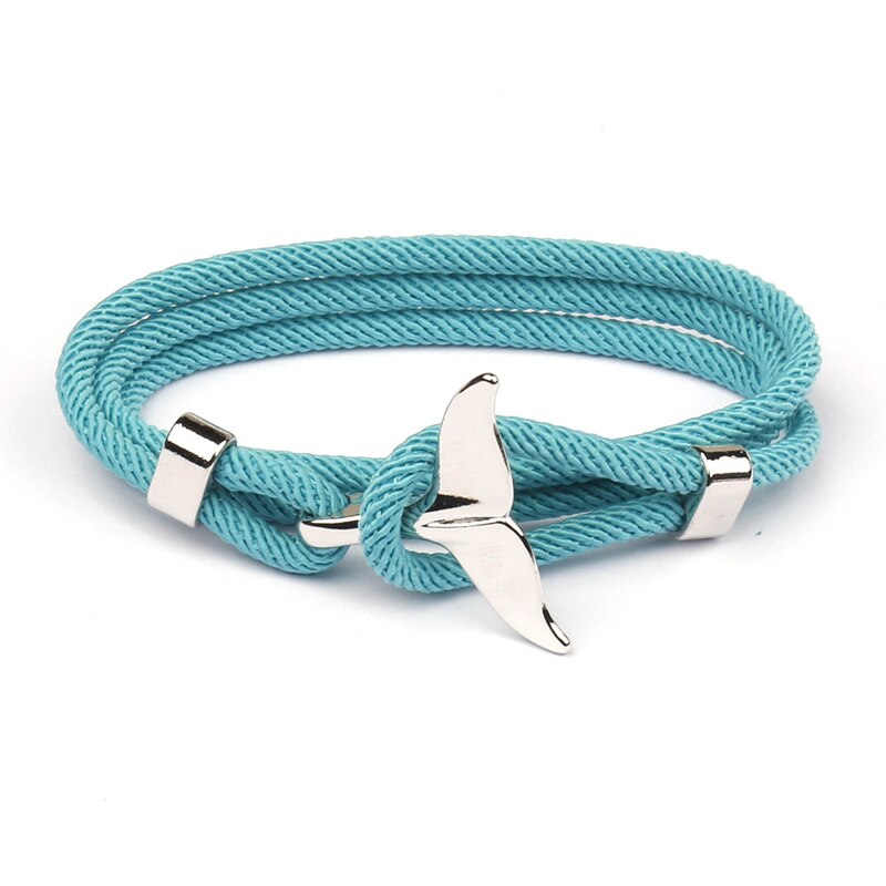 NIUYITID Whale Tail Red Thread Bracelets For Women Ocean Style Charm Bracelet Jewelry Handmade Hand Accessories 20 Colors