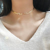 NK1082 European Hyperbole Chokers Necklaces Minimalist Tattoo Clavicle Collares Women Jewelry Leaf Fish Bone Arrow Coin Chain