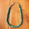 NK240 Ethnic Tribal Jewelry Tibetan Silver Green Turquoises Stone Beaded Necklace Women