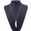 NK320 New Fashion Vintage Long Feather Pendant Necklace Jewelry Silver Gold Simple Leaf Necklaces Women Sexy Boho Chain Collares