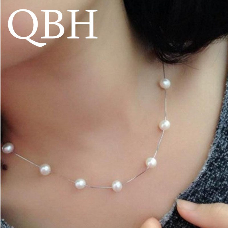 NK981 New Fashion Punk Simulated Pearls Chain Necklace For Women Wedding Jewelry Short Collar Collier Wedding Gifts Collares