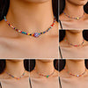 NM022 Originality Personality Geometry Colour Flower Avocado  Necklace Jewelry