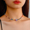 NM022 Originality Personality Geometry Colour Flower Avocado  Necklace Jewelry