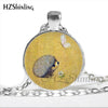 NS-00784 New Hedgehog In The Fog Silver Pendant Necklace Long Chian Statement Handmade Fashion Hedgehog Necklace For Women HZ1