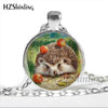 NS-00784 New Hedgehog In The Fog Silver Pendant Necklace Long Chian Statement Handmade Fashion Hedgehog Necklace For Women HZ1