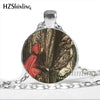 NS-00789 Fashion Little Red Riding Hood and Wolf Pendant Necklace Fairytale Art Photo Handmade Vintage Necklaces Women HZ1
