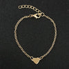 NS1 Hot Sale Charming Love Heart Bracelets&Bangles For Women Girls Gold Silver Color Metal Bracelets Statement Jewelry Wholesale