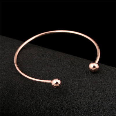 NS84 Hot Sale Simple Cuff Bracelet Gold-Color Bangle Bracelet For Women Silver Color Metal Bracelet Fashion Jewelry Wholesale