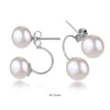 Double Pearl Earrings Natural Pearl Stud Earrings Trendy Party Wedding Gift For Women E274