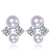 Fine Earrings Stud Pearl 925 sterling silver jewelry natural trendy Elegant For Women Party Daily Gift WP-02