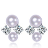 Fine Earrings Stud Pearl 925 sterling silver jewelry natural trendy Elegant For Women Party Daily Gift WP-02