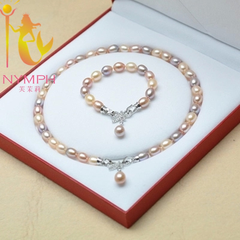 Natural Pearl Necklace Pearl Jewelry Real Pink White Pearl Choker Necklace Fine Jewelry For Women