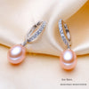 [NYMPH]Pearl Earrings 925 Sterling Silver jewlery Natural Pearl Drop Trendy Earrings Wedding Party For Women E1059
