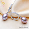 [NYMPH]Pearl Earrings 925 Sterling Silver jewlery Natural Pearl Drop Trendy Earrings Wedding Party For Women E1059