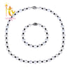 [NYMPH] Pearl Jewelry Set Real Pearl Necklace Bracelet Choker Beads Stone Necklace New Party For Women[T208]
