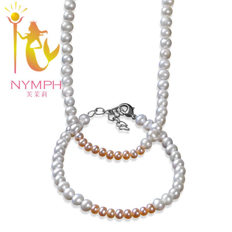 Pearl Jewelry Sets Fine Pearl jewelry Pearl Jewelry Sets for Women Necklace/Bracelet NYLZ1003