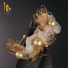 Seawater Pearl Bracelets Fine Jewelry Near Round Natural Pearl Bangles For Women Gold Trendy Anniversary Gift [S308]
