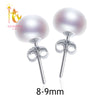 [NYMPH] Sterling Silver Jewelry Pearl Earrings Natural Fresh water Pearl Stud Earrings Wedding Party Gift Women Girl [E25301]
