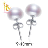 [NYMPH] Sterling Silver Jewelry Pearl Earrings Natural Fresh water Pearl Stud Earrings Wedding Party Gift Women Girl [E25301]