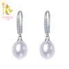 [NYMPH] pearl earrings pearl jewelry natural pearl drop black earring trendy for women fine jewerly E71