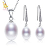 pearl jewelry sets natural pearl pendant earrings s925 sterling silver party gift T219