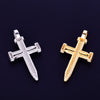 Nail Cross Pendant Necklace  AAA Cubic Zircon Men's Hip Hop Street Rock Jewelry