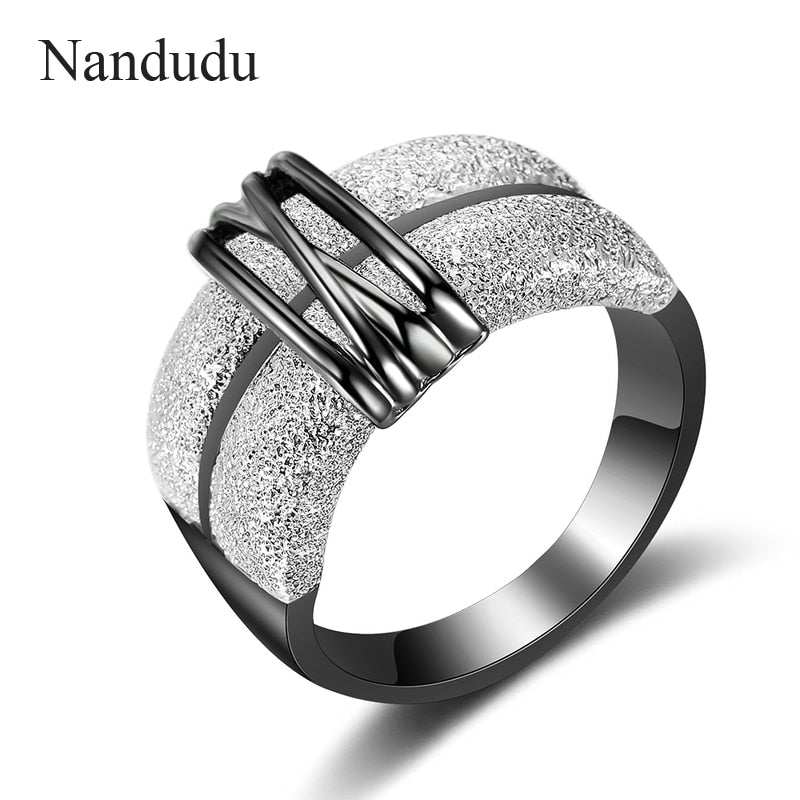 Gold & Black & Silver Color Lady Women Rings Fashion Jewelry Gift New Arrival Design Wholesale Ring R1999 R1926