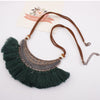 Naomy&ZP Tassel Necklace For Women Big Ethnic Necklace Bohemia Long Choker Statement Necklace Boho Vintage Punk Fashion Jewelry