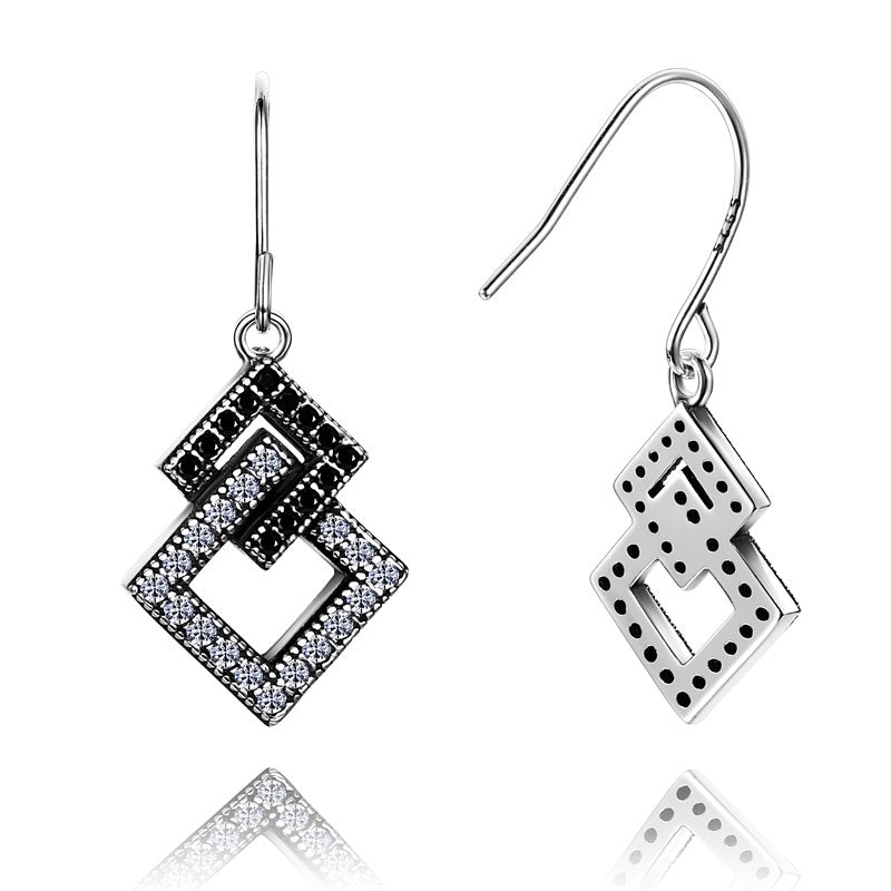 Nasiya Wholesale women's drop earrings 2020 New Trendy sterling silver 925 jewelry Geometric Earring for girl party gift