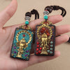 National Ebony Nepal Sweater Amulet Chain Wood Elephant Pendant God Buddha Long Necklace Woman Kallait Gem Crystal grave Jewelry