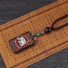 National Ebony Nepal Sweater Amulet Chain Wood Elephant Pendant God Buddha Long Necklace Woman Kallait Gem Crystal grave Jewelry