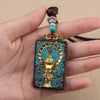 National Ebony Nepal Sweater Amulet Chain Wood Elephant Pendant God Buddha Long Necklace Woman Kallait Gem Crystal grave Jewelry