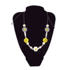 National Tide Daisy Pearl Titanium Steel Beaded Necklace Sun Flower Anti-War Smiley Face Hip Hop Stitching Necklace