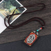National style ebony Nepal sweater chain wooden elephant god Buddha simple simple long pendant