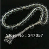 Natural 33 White Crystal beads Prayer beads Islamic Muslim Tasbih Allah