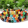 Natural 6mm Agate beaded Bracelet Tibetan Buddhist 108 Prayer Beads Necklace Gourd Mala Prayer Bracelet for Meditation