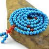 Natural 6mm Green Turquoise beads Bracelet Tibetan Buddhist 108 Prayer Bead Bracelet Gourd Mala Prayer Bracelet for Meditation