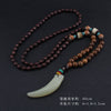 Natural Afghan Stone Pendant Necklace Wolf Tooth Amulets And Talismans Couple Necklace For Women And Men Lucky Jewelry