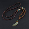 Natural Afghan Stone Pendant Necklace Wolf Tooth Amulets And Talismans Couple Necklace For Women And Men Lucky Jewelry