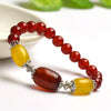 Natural Agate Beads Bracelet Fine GemStone Beaded Elastic Line Bracelet Men Jewelry Women Bracelet Can Drop Shipping