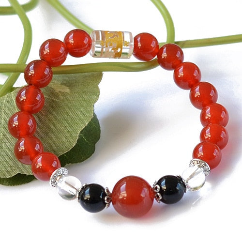 Natural Agate Beads Bracelets Natural GemStone Beaded Elastic Line Bracelet Men Jewelry Women Bracelet Can Drop Shipping