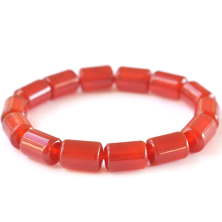 Natural Agate Beads Bracelets Natural GemStone Beaded Elastic Line Bracelet Men Jewelry Women Bracelet Can Drop Shipping