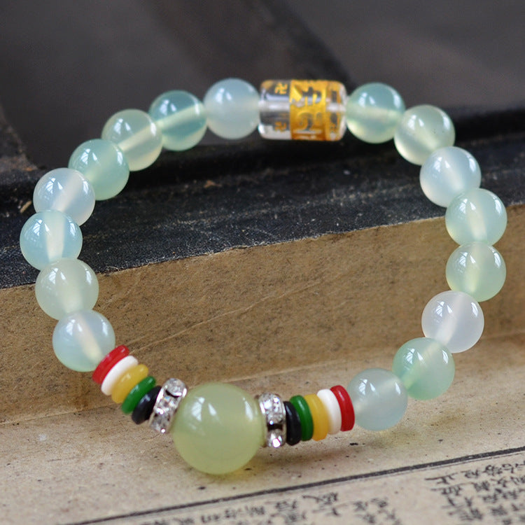 Natural Agate Beads Bracelets Natural GemStone Beaded Elastic Line Bracelet Men Jewelry Women Bracelet Can Drop Shipping