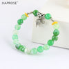 Natural Agate Bracelet 8mm Creative Jewelry Woman Bracelet Green Gemstone Agate Couple Bracelet Elephant Element Pendant Gift