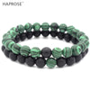 Natural Agate Bracelet 8mm Creative Jewelry Woman Dancing Bracelet Red and Black Gemstone Scrub Agate Couple Bracelet