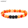 Natural Agate Bracelet Matte Stone 8mm Beads Black Yoga Energy Stone Rose red Bracelet Activity Creative Bracelet Gift