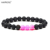 Natural Agate Bracelet Matte Stone 8mm Beads Black Yoga Energy Stone Rose red Bracelet Activity Creative Bracelet Gift