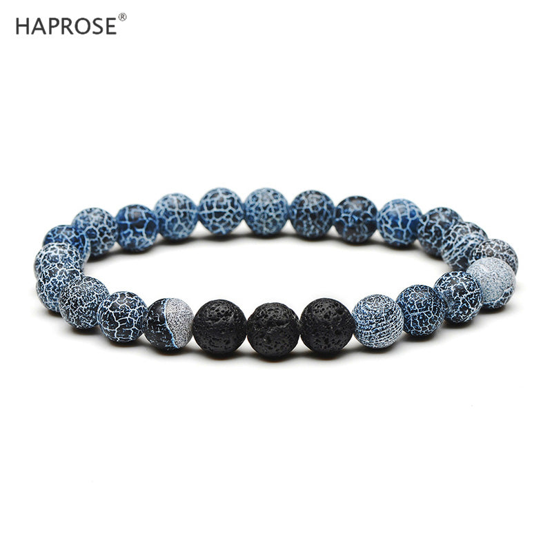 Natural Agate Bracelet Matte Stone 8mm Beads Black Yoga Energy Stone Rose red Bracelet Activity Creative Bracelet Gift