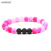 Natural Agate Bracelet Matte Stone 8mm Beads Black Yoga Energy Stone Rose red Bracelet Activity Creative Bracelet Gift